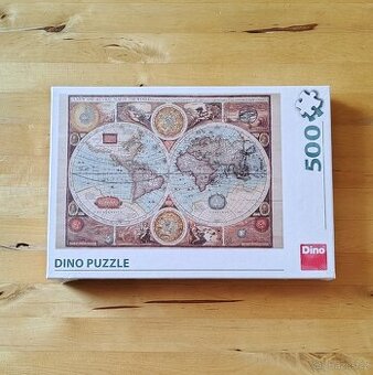 Puzzle Mapa světa 500 dílků, zn.Dino
