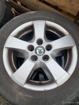 Alu kola 14” 5x100 Škoda a letní pneu 185/60/R14