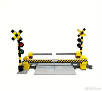 Lego vlakový železniční přejezd (náhrada) žlutý