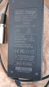 Nabíječka na koloběžku pevný zdroj 57,6V