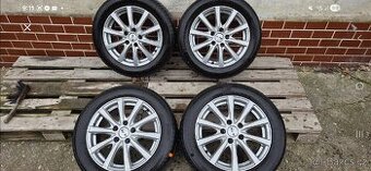 Alu kola r16, 5x112 platin, letní pneu 205/55