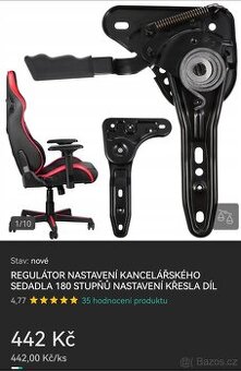 Regulátor sklonu židle