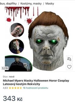 Maska Michael Myers Halloween Horor + maketa nože