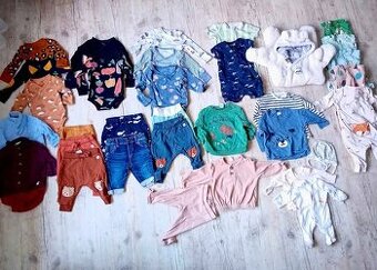 Lindex oblečení pro chlapečka 32ks, vel.56-68