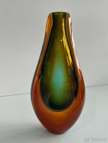 Murano Triple Sommerso - Skleněná váza z Itálie.