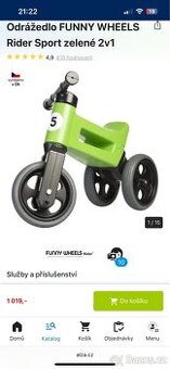 Odrážedlo FUNNY WHEELS Rider Sport 2v1