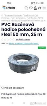 Bazénová flexi hadice 25m