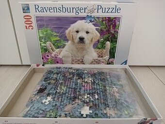 Puzzle Ravensburger 500dílků Pejsek pouze rozbalené