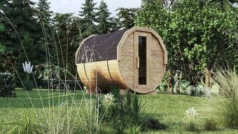 Finská venkovní sauna sudová
