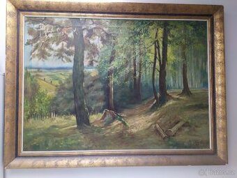 Velký starožitný obraz