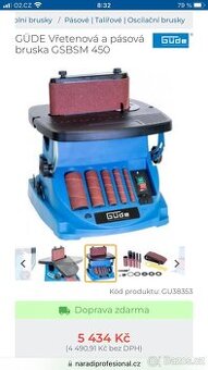 vretenova oscilacni pasova bruska Gude