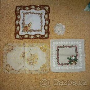 nepoužívané dečky,prostírání vánoční