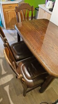 Jídelní stůl + židle masiv dub