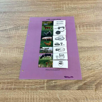 PŘEDŠKOLÁK - Zvíře a jeho užitek, lamino na suchý zip+dárek