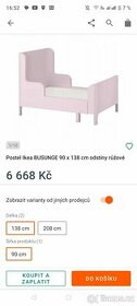 Rostoucí postel IKEA Busunge plus skříň