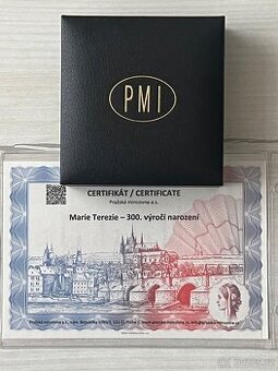 Zlato / zlatá a stříbrná mince Marie Terezie proof