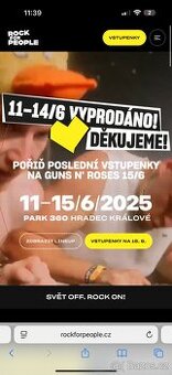 Koupím lístek na RFP ideálně do neděle