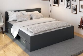Multifunkční nová postel s rošty a matrací vcelku NOVÁ