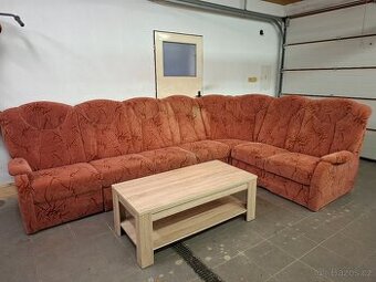 Rohová sedačka 2,30 x 3,40 s relaxačnim křeslem