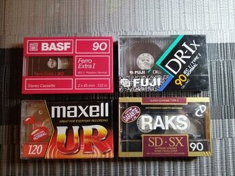 Audiokazety nové nerozbalene 4 ks