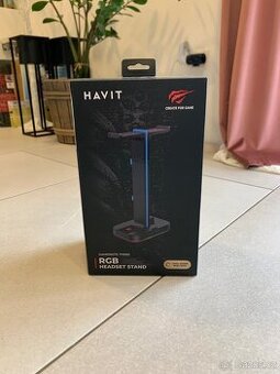 NOVÝ - Stojan na sluchátka Havit TH650 s RGB podsvícením
