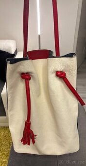 Tříbarevná kožená Carla Gotti kabelka