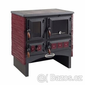 KVS MORAVIA 9180 - OFELIE - bordó - sporák s kachlemi
