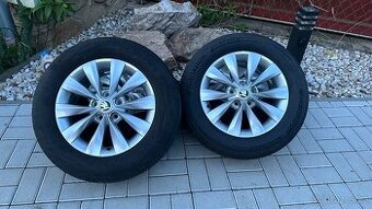 Letní alu sada originál Škoda Karoq 5x112 6Jx16 ET43