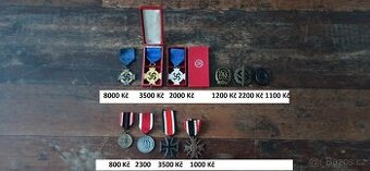 Medaile, vyznamenání, odznaky Německo.