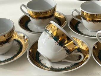 KÁVOVÁ SOUPRAVA 6x ŠÁLEK + 6x PODŠÁLEK H&C