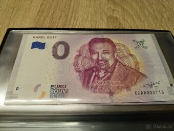 Limitovaná pamětní 0 euro bankovka Karel Gott