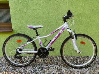 Značkové dětské kolo Rock Machine 24" (bílá/růžová)