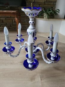 Lustr ručně malovaný z přijímaného skla