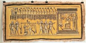 Egyptský obraz - papyrus historický příběh