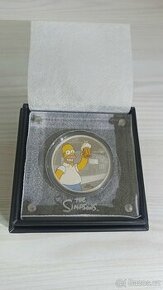 Stříbrná mince - HOMER SIMPSON 1oz PROOF - The Simpsons