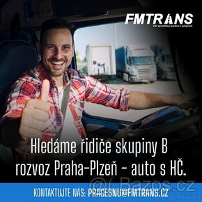 Hledáme řidiče skupiny B Praha- Plzeň.