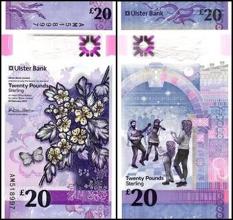 Severní Irsko - 20 Liber bankovka, 2021, UNC