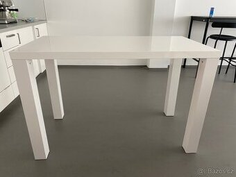 Bílý barový stůl - 140 × 70 x 90