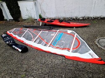 Komplet Windsurfing Fanatic 117 litrů s 5,7 výborný stav