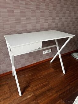 Psací stůl Carryhome, bílá / bílá, 90×76×48 cm