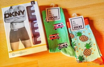 3x DKNY boxerky a 2x ponožky