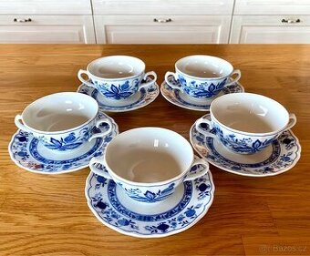 Starý porcelán Tirschenreuth polévková sada