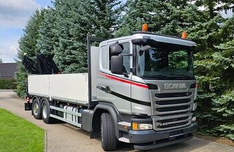 Scania G410 6x2 - valník s hydraulickou rukou HIAB