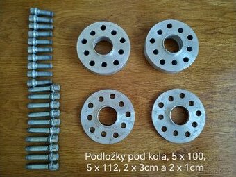 Podložky pod kola, distanční podložky 5x100, 5 x 112
