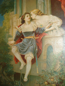Starožitný obraz plátno - Romeo a Julie