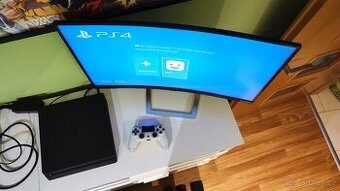 Sony Playstation 4 + zakřivený 27" monitor + hry