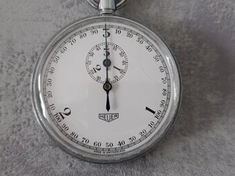 Staré vojenské stopky mikrograph Heuer - majetek voj.správy - 1