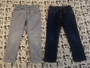 Oteplené džíny C&A vel. 116 - 2 ks