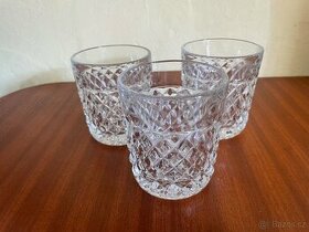 Retro sklenice - broušené sklo - 1