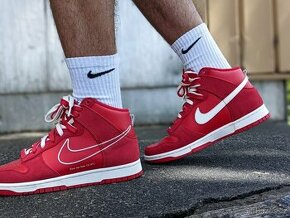 New NIKE DUNK SE HIGH - High First Use Red - EUR 43